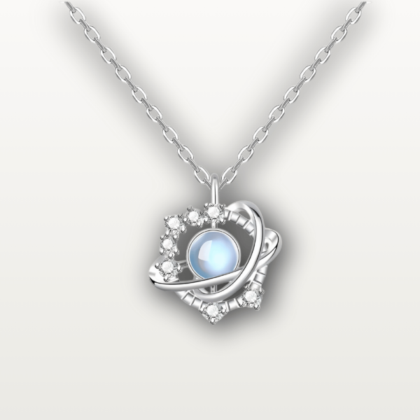 Elegant opal pendant necklace with moonstone pendant