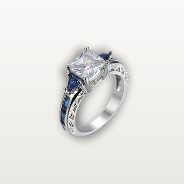 Radiant Zircon Ring Jewelry with high-quality zircon stones, offering timeless beauty and luxury for engagements, weddings, and special occasions.