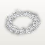 Stylish silver bracelet with grape-inspired beads