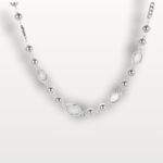 Vintage Cat Eye Necklace with geometric pendant