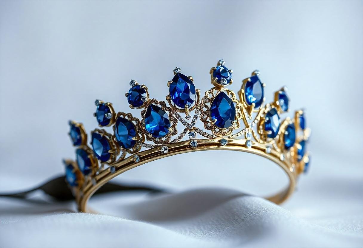 Royal-inspired jewelry trends featuring sapphire, emerald, and diamond pieces reminiscent of British monarchy style.