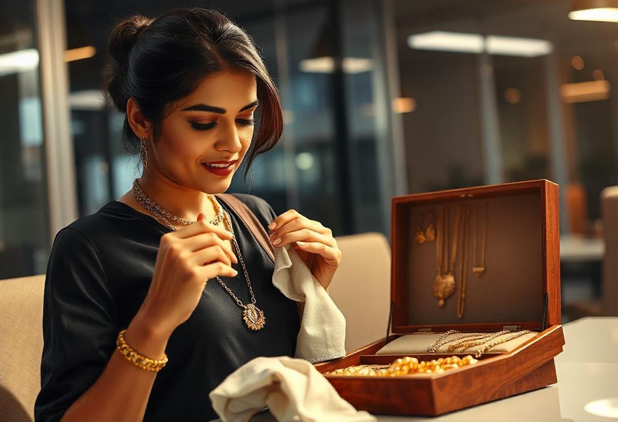 Jewelry care for modern professional women, cleaning and storing jewelry.