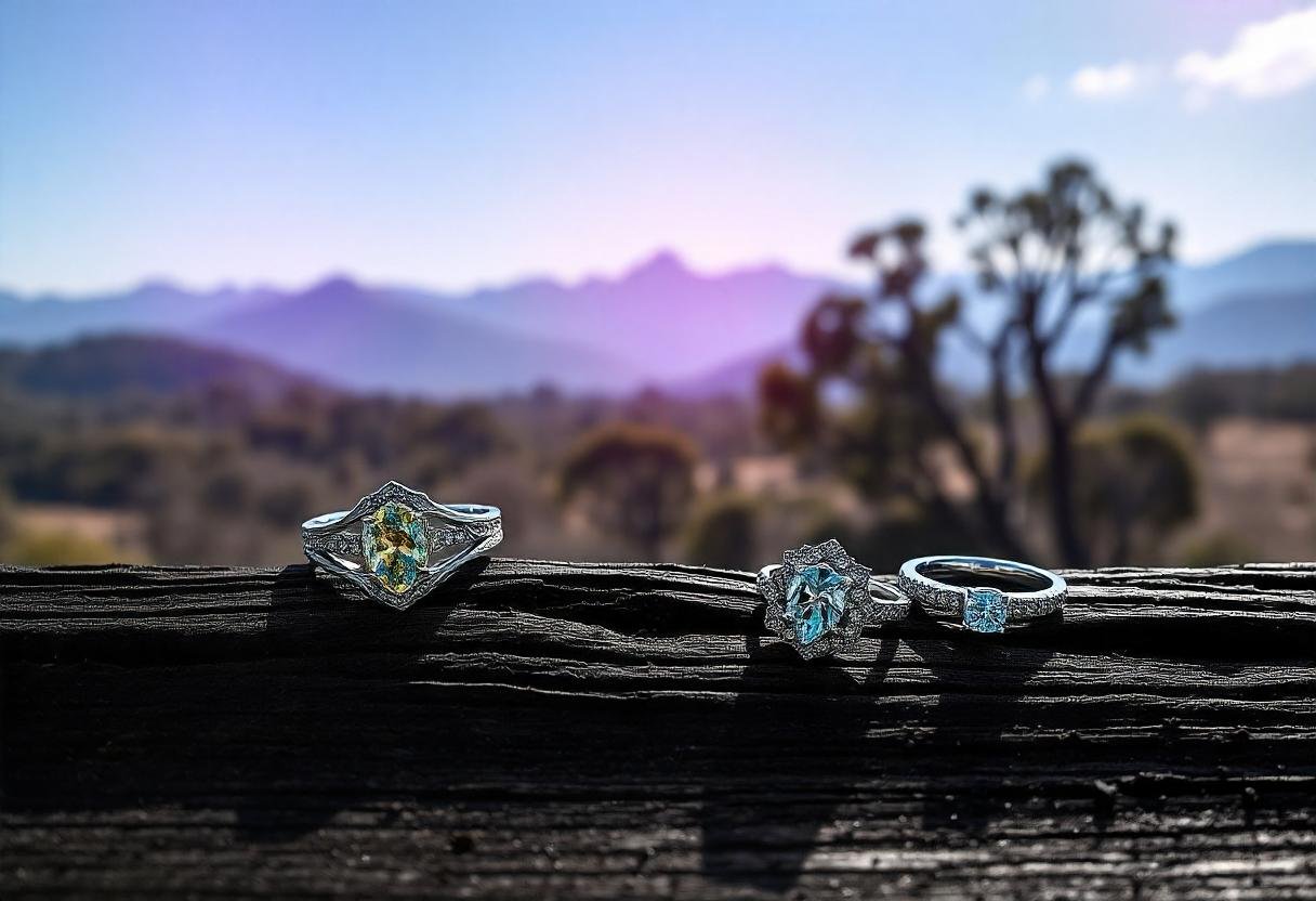 A collection of unique jewelry pieces representing the latest jewelry trends, inspired by New Zealand's nature.