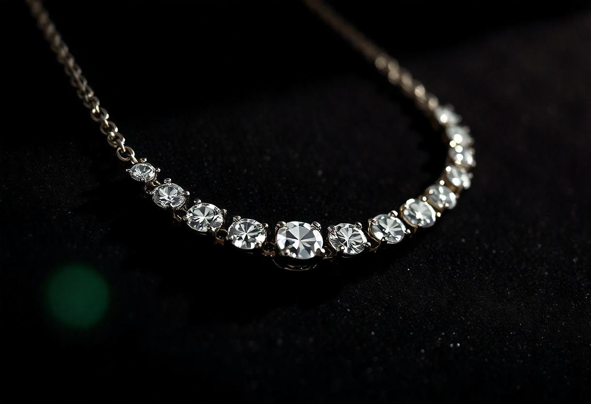An elegant platinum necklace with intricate craftsmanship, perfect for luxury collectors.