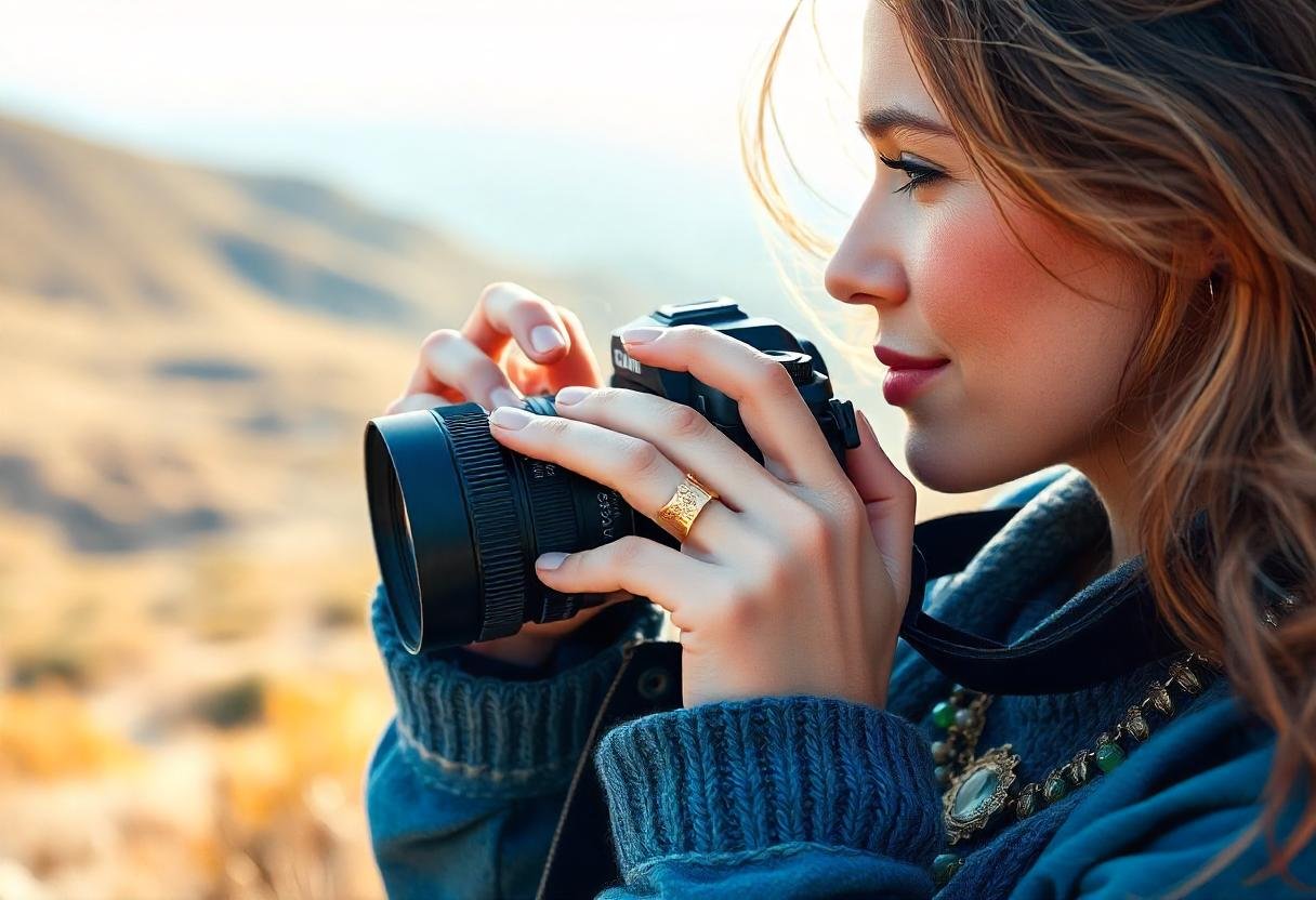 Nature-inspired jewelry for photographers, earth-toned jewelry for photography style