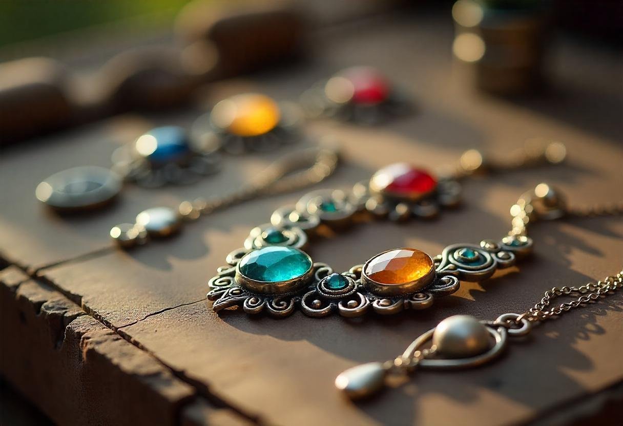 Sustainable jewelry materials including recycled metals and ethically sourced gemstones used in luxury pieces