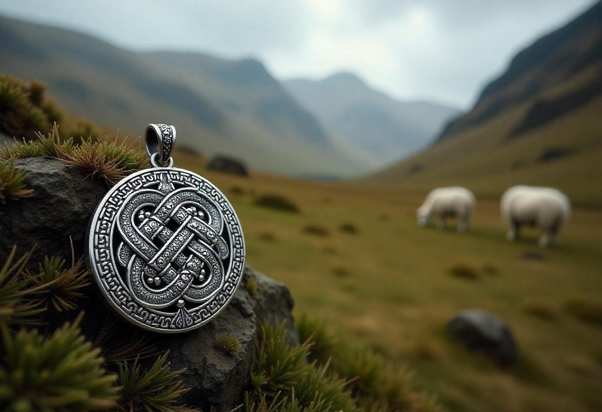 Celtic-inspired sustainable jewelry featuring eco-friendly materials and traditional Highland designs.