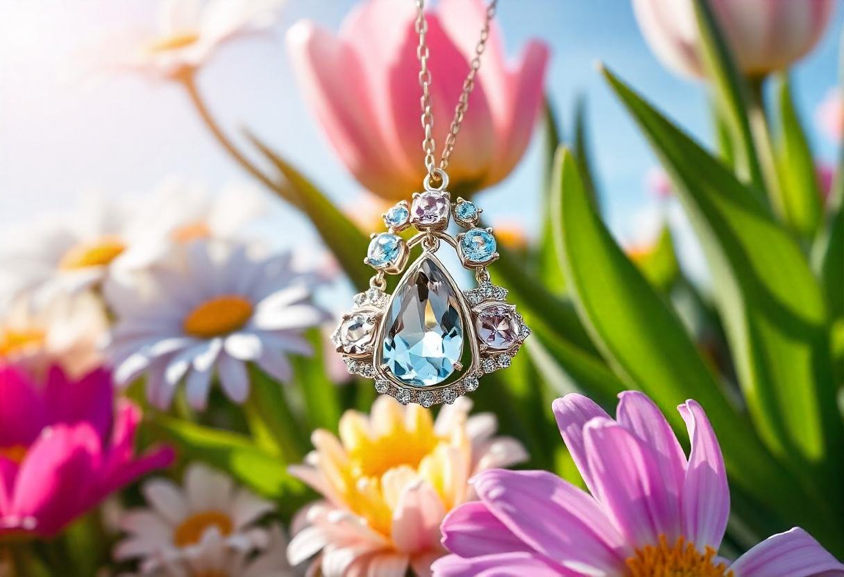 Nature-inspired jewelry featuring floral designs and gemstones, perfect for the English Garden Enthusiast.