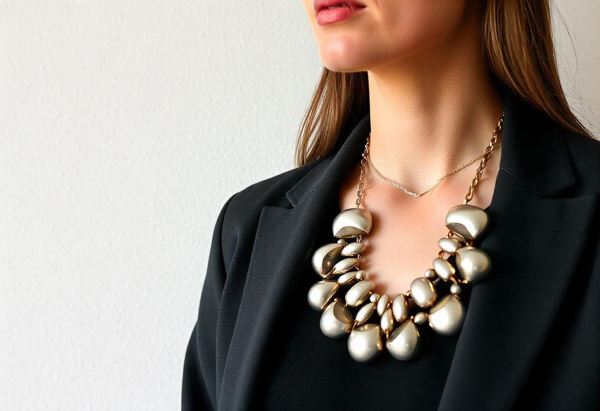 Oversized necklace as a 2024 jewelry trend for creative entrepreneurs in Canada