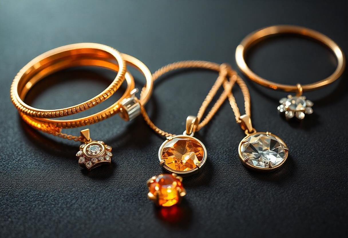 Sustainable materials trending in jewelry featuring recycled metals and lab-grown gemstones.